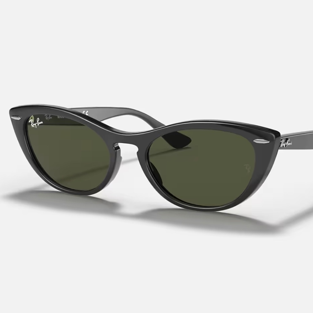 Ray-Ban Black and Green Cat-Eye Sunglasses